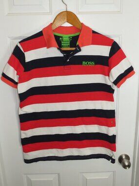 Hugo Boss Polo Shirt Striped Modern Fit Moisture Manager UV Protection Paddy XL
